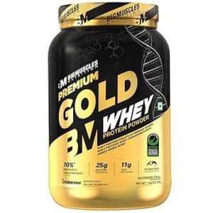 BIGMUSCLES NUTRITION Premium Gold Whey Protein (1 kg, Belgian Chocolate)